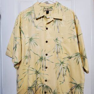 TOMMY BAHAMA MENS SILK SHIRT WITH BAMBOO ARTWORK
